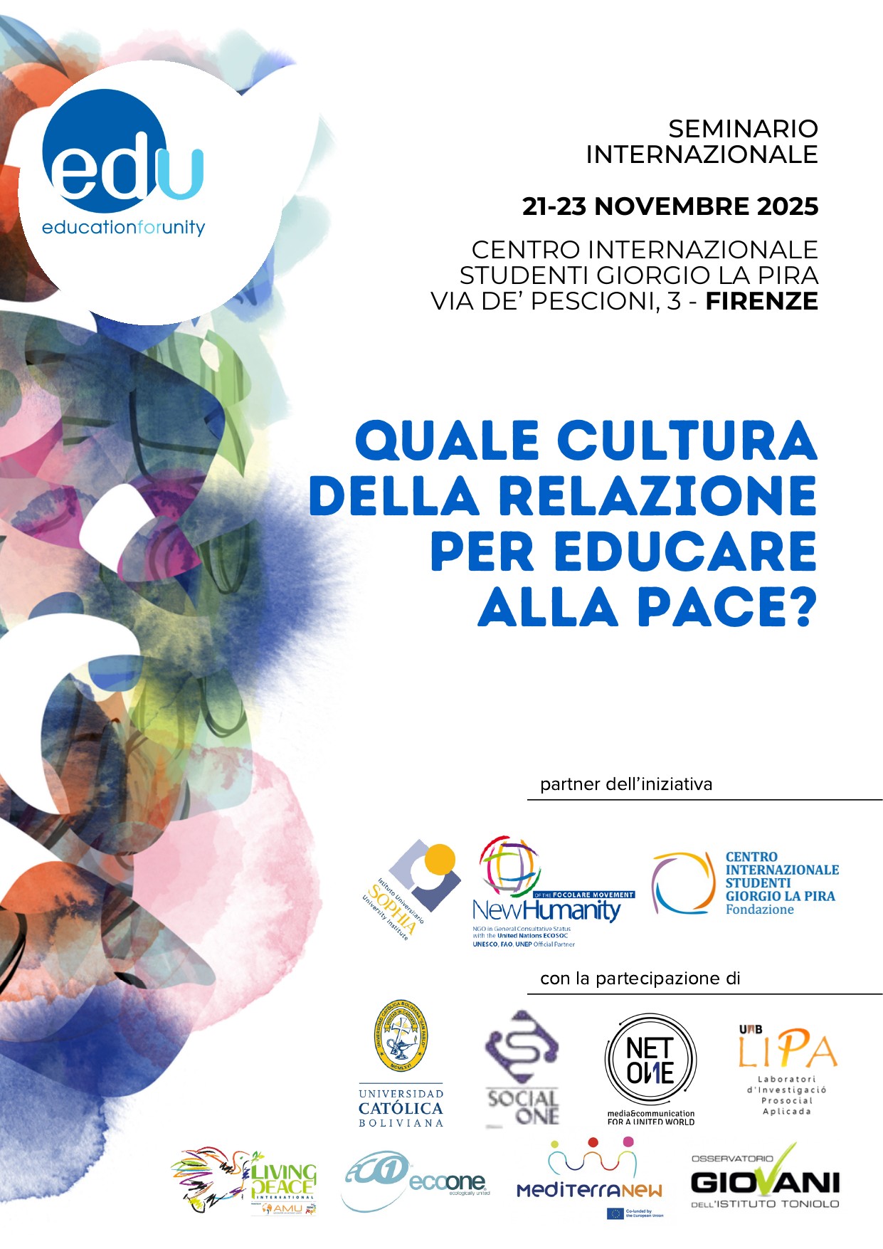 Locandina del seminario internazionale